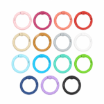 PACK X 20 MOSQUETONES REDONDOS DE METAL SURTIDOS 2.5CM (EMC 1-2)