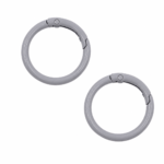 PACK X 10 MOSQUETONES ARGOLLA METAL GRIS 3.3CM (EMC 1-3)