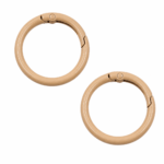 PACK X 10 MOSQUETONES ARGOLLA METAL BEIGE 3.3CM (EMC 1-3)