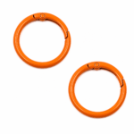 PACK X 10 MOSQUETONES ARGOLLA METAL NARANJA 3.3CM (EMC 1-3)