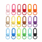 PACK X 20 MOSQUETONES DE METAL SURTIDOS 3.2CM (EMC 1-1)