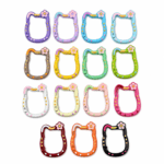 PACK X 10 MOSQUETONES METAL HELLO KITTY SURTIDOS 3.5CM (EMC 2-8)