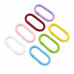 PACK X 10 MOSQUETONES METAL SURTIDOS 5*2.5CM (EMC 2-7)