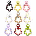 PACK X 10 MOSQUETONES METAL FLOR 4CM (EMC 22-4)