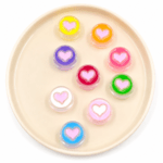 PACK X 100 GRS CIRCULO CORAZON COLORES SURTIDOS 20MM (EMC 47-1)