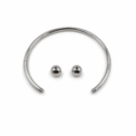 PACK X 10 UNIDADES PULSERAS DE METAL PARA ARMAR CON DIJES +  20 TERMINALES  (EMC 50-1)