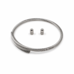 PACK X 10 UNIDADES PULSERAS DE METAL PARA ARMAR CON DIJES +  20 TERMINALES (50-4)